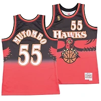 Youth Atlanta Hawks Dikembe Mutombo Black/Red Hardwood Classics Swingman Jersey