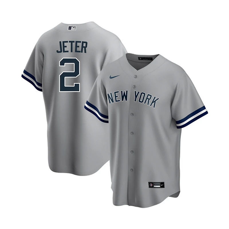 New York Yankees Derek Jeter Grey 2020 Nike Jersey