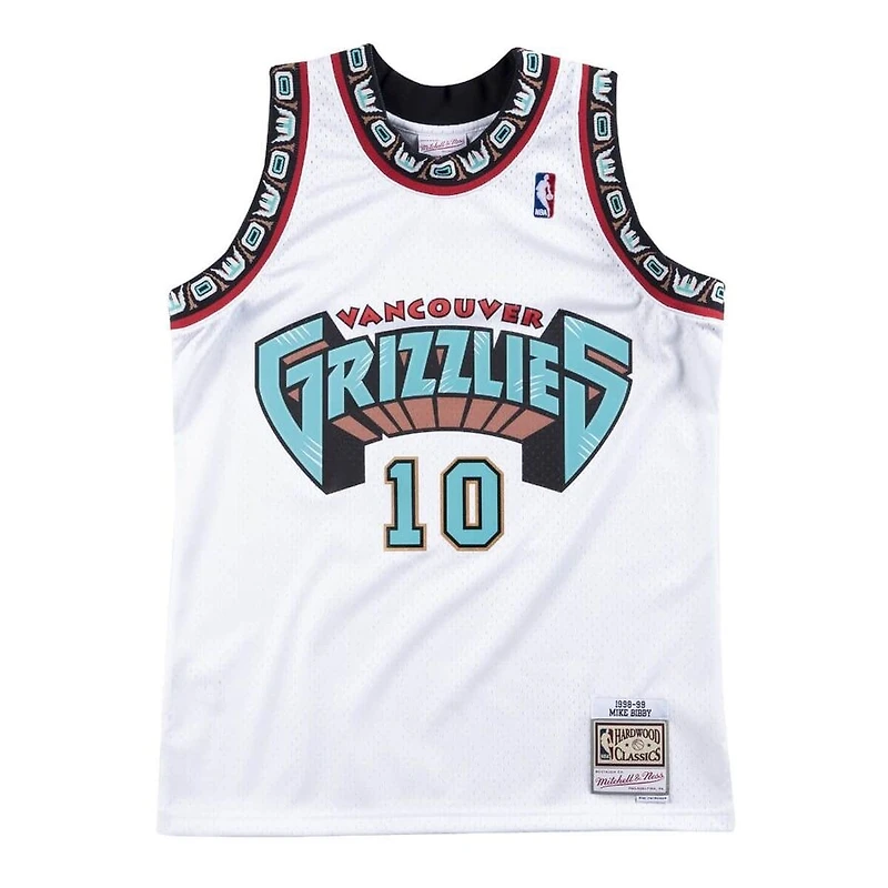 Vancouver Grizzlies Mike Bibby Mitchell & Ness 1998-99 Hardwood Classics Swingman Player White Jersey