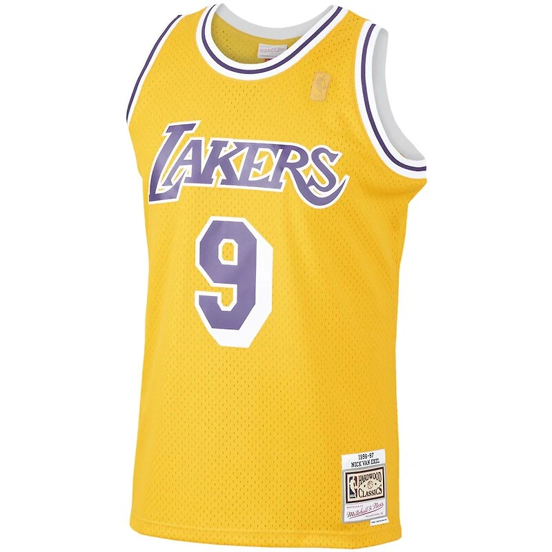 Los Angeles Lakers Nick Van Exel Mitchell & Ness 1996-97 Hardwood Classics Swingman Player Gold Jersey