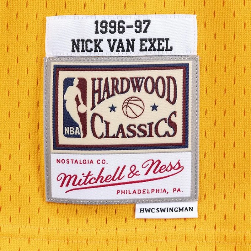 Los Angeles Lakers Nick Van Exel Mitchell & Ness 1996-97 Hardwood Classics Swingman Player Gold Jersey