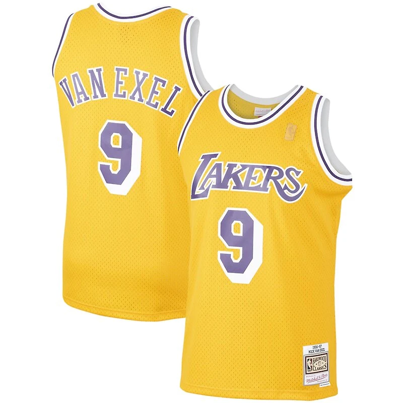 Los Angeles Lakers Nick Van Exel Mitchell & Ness 1996-97 Hardwood Classics Swingman Player Gold Jersey