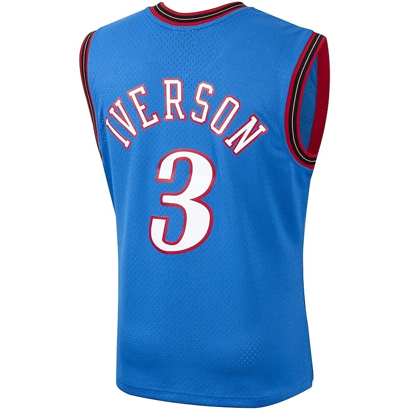 Youth Philadelphia 76ers Allen Iverson Mitchell & Ness Alternate 1999-00 Hardwood Classics Royal Blue Swingman Jersey