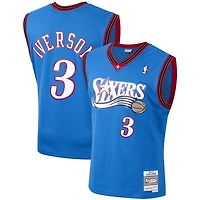 Youth Philadelphia 76ers Allen Iverson Mitchell & Ness Alternate 1999-00 Hardwood Classics Royal Blue Swingman Jersey