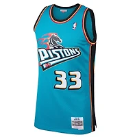 Detroit Pistons Grant Hill Mitchell & Ness 1998-99 Hardwood Classics Swingman Player Teal Jersey
