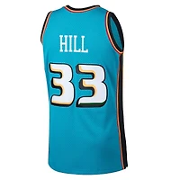 Detroit Pistons Grant Hill Mitchell & Ness 1998-99 Hardwood Classics Swingman Player Teal Jersey