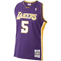 Los Angeles Lakers Robert Horry Mitchell & Ness 1999-00 Hardwood Classics Swingman Player Purple Jersey