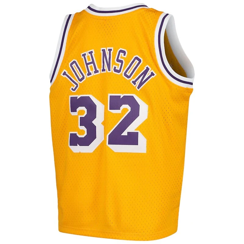 Youth Los Angeles Lakers Magic Johnson Mitchell & Ness 1984-85 Hardwood Classics Gold Swingman Jersey