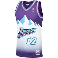 Utah Jazz John Stockton Mitchell & Ness 1996-97 Hardwood Classics Swingman Player Purple Jersey