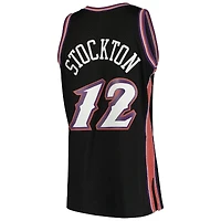 Utah Jazz John Stockton Mitchell & Ness Black Hardwood Classics 1998-99 Swingman Jersey