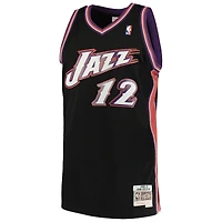 Utah Jazz John Stockton Mitchell & Ness Black Hardwood Classics 1998-99 Swingman Jersey