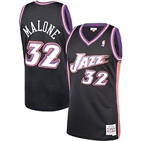 Utah Jazz Karl Malone Mitchell & Ness Black Hardwood Classics 1998-99 Swingman Jersey