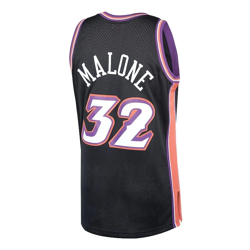 Utah Jazz Karl Malone Mitchell & Ness Black Hardwood Classics 1998-99 Swingman Jersey