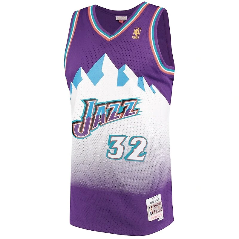 Utah Jazz Karl Malone Mitchell & Ness Hardwood Classics 1996-97 Swingman Jersey