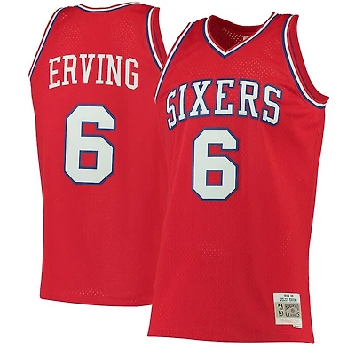 Philadelphia 76ers Julius Erving Mitchell & Ness 1982-83 Hardwood Classics Swingman Player Red Jersey