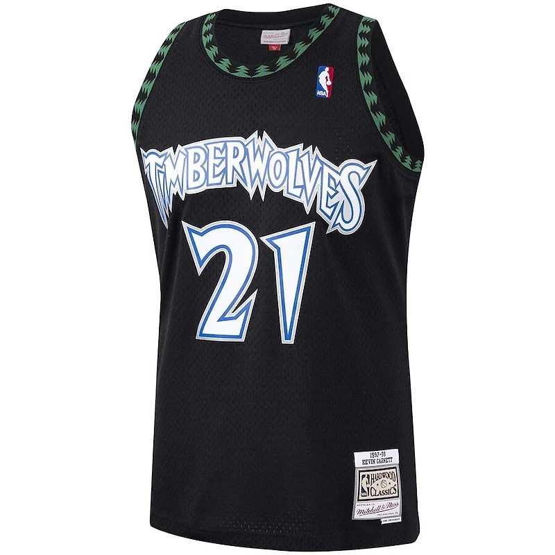 Minnesota Timberwolves Kevin Garnett Mitchell & Ness 1997-98 Hardwood Classics Swingman Player Black Jersey