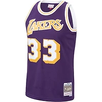 Los Angeles Lakers Kareem Abdul-Jabbar Mitchell & Ness 1983-84 Hardwood Classics Swingman Player Purple Jersey