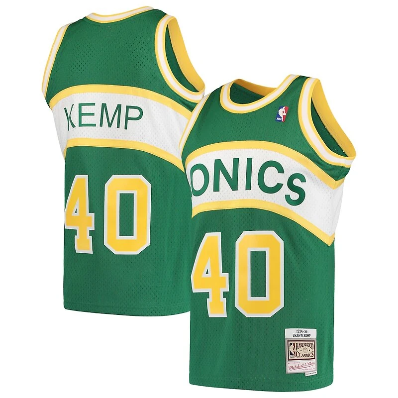 Seattle Supersonics Shawn Kemp Mitchell & Ness - Hardwood Classics Swingman Player Green Jersey