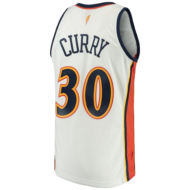 Golden State Warriors Stephen Curry Mitchell & Ness 2009-10 Hardwood Classics Swingman Player White Jersey