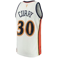 Golden State Warriors Stephen Curry Mitchell & Ness 2009-10 Hardwood Classics Swingman Player White Jersey
