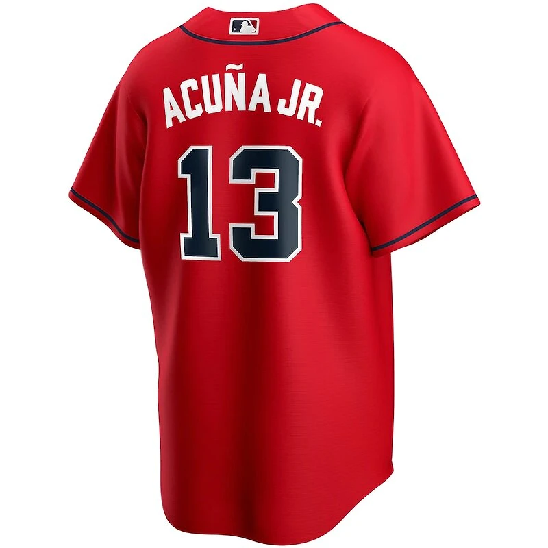 Youth Atlanta Braves Ronald Acuna Jr. Nike Red Alternate 2020 Player Jersey