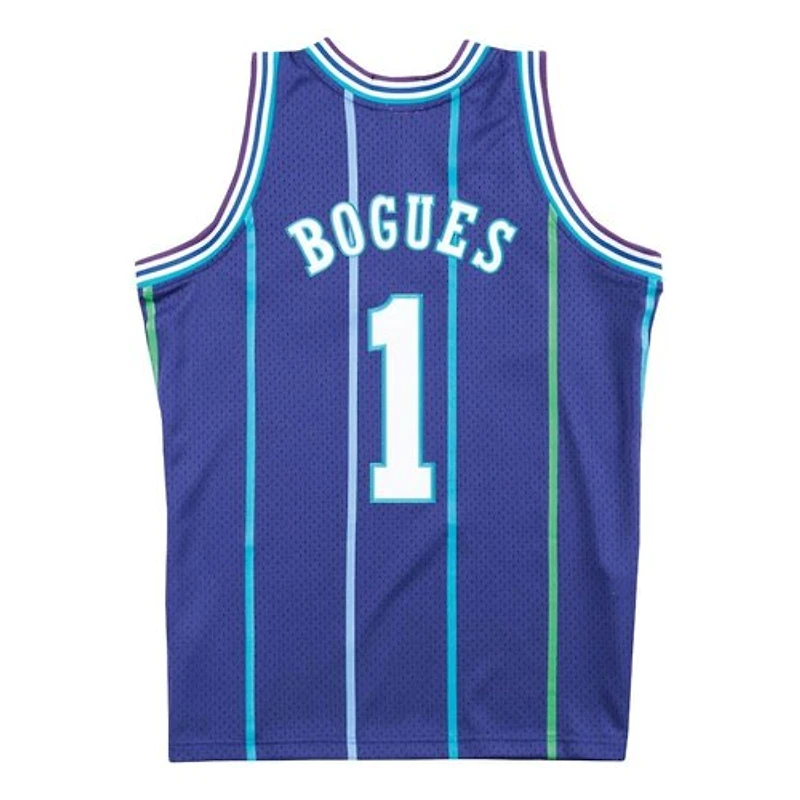 Charlotte Hornets Muggsy Bogues Mitchell & Ness 1994-95 Hardwood Classics Swingman Player Purple Jersey