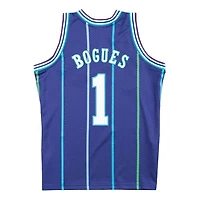 Charlotte Hornets Muggsy Bogues Mitchell & Ness 1994-95 Hardwood Classics Swingman Player Purple Jersey