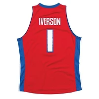 Detroit Pistons Allen Iverson Mitchell & Ness 2008-09 Hardwood Classics Swingman Player Red Jersey