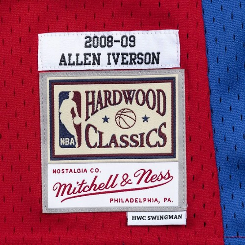 Detroit Pistons Allen Iverson Mitchell & Ness 2008-09 Hardwood Classics Swingman Player Red Jersey