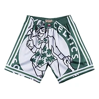 Boston Celtics Big Face Mitchell & Ness Green Shorts