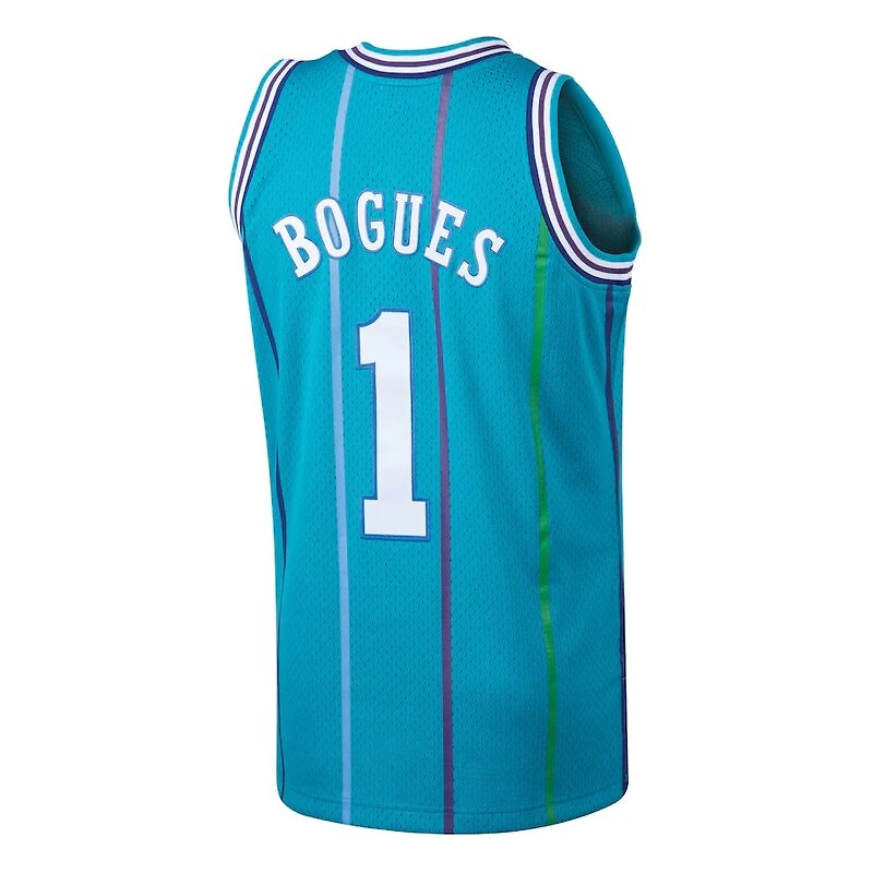 Youth Charlotte Hornets Muggsy Bogues Mitchell & Ness 1992-93 Hardwood Classics Swingman Teal Jersey