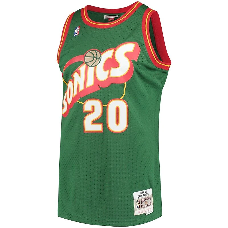 Youth Seattle SuperSonics Gary Payton Mitchell & Ness 1995-96 Hardwood Classics Swingman Green Jersey
