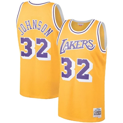 Los Angeles Lakers Magic Johnson Mitchell & Ness 1984-85 Hardwood Classics Swingman Player Gold Jersey