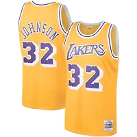 Los Angeles Lakers Magic Johnson Mitchell & Ness 1984-85 Hardwood Classics Swingman Player Gold Jersey