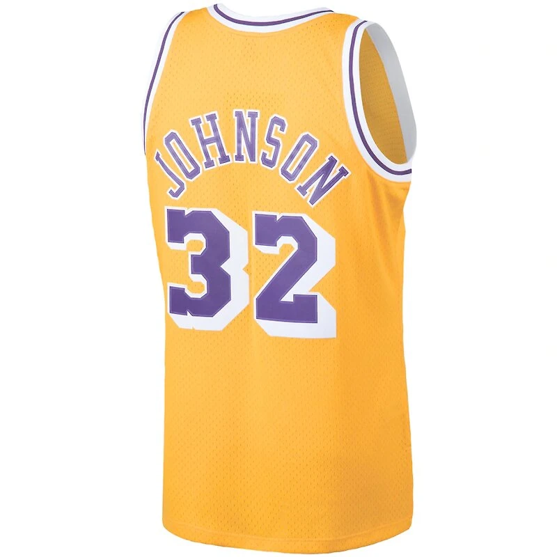 Los Angeles Lakers Magic Johnson Mitchell & Ness 1984-85 Hardwood Classics Swingman Player Gold Jersey
