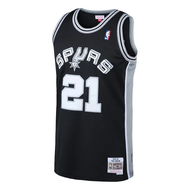 San Antonio Spurs Tim Duncan Mitchell & Ness 1998-99 Hardwood Classics Swingman Player Black Jersey