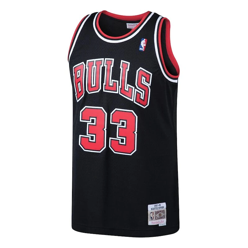 Chicago Bulls Scottie Pippen Mitchell & Ness 1997-98 Hardwood Classics Swingman Player Black Jersey