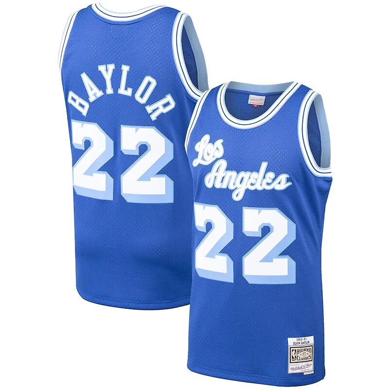 Los Angeles Lakers Elgin Baylor Mitchell & Ness 1960-61 Hardwood Classics Swingman Player Royal Blue Jersey