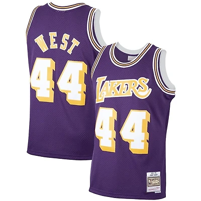 Los Angeles Lakers Jerry West Mitchell & Ness 1971-72 Hardwood Classics Swingman Player Purple Jersey
