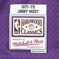Los Angeles Lakers Jerry West Mitchell & Ness 1971-72 Hardwood Classics Swingman Player Purple Jersey