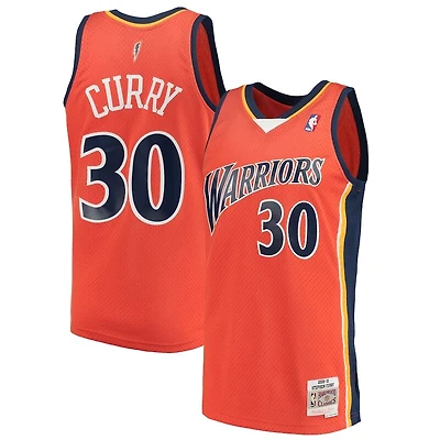 Golden State Warriors Stephen Curry Mitchell & Ness Alternate 2009-10 Hardwood Classics Swingman Player Orange Jersey