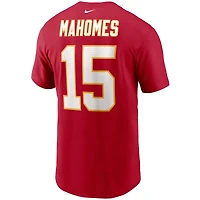 Kansas City Chiefs Patrick Mahomes Nike Red Team Player Name & Number T-Shirt
