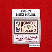 Philadelphia 76ers Moses Malone Mitchell & Ness 1982-83 Hardwood Classics Swingman Player Red Jersey