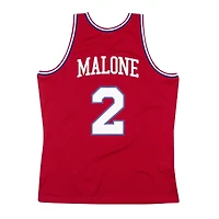 Philadelphia 76ers Moses Malone Mitchell & Ness 1982-83 Hardwood Classics Swingman Player Red Jersey