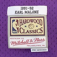 Youth Utah Jazz Karl Malone Mitchell & Ness 1991-92 Hardwood Classics Purple Swingman Jersey