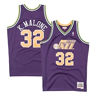 Youth Utah Jazz Karl Malone Mitchell & Ness 1991-92 Hardwood Classics Purple Swingman Jersey