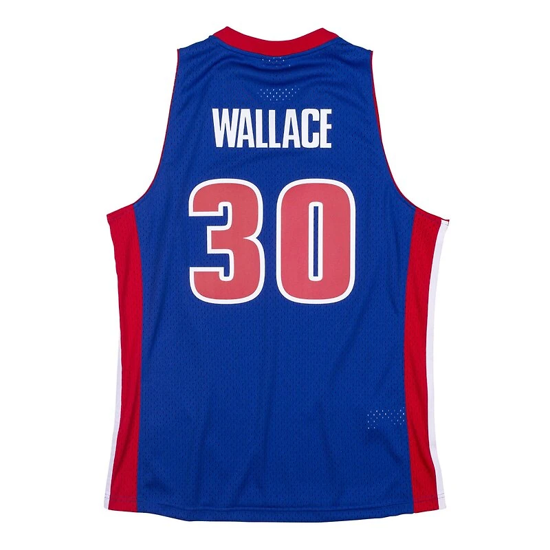 Detroit Pistons Rasheed Wallace Mitchell & Ness 2003-04 Hardwood Classics Swingman Player Royal Blue Jersey