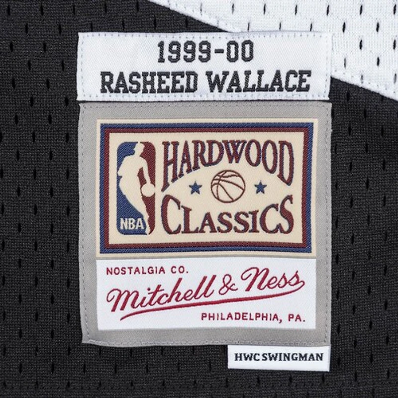 Portland Trailblazers Rasheed Wallace Mitchell & Ness 1999-00 Hardwood Classics Swingman Player Black Jersey