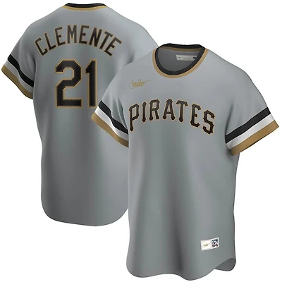 Pittsburgh Pirates Roberto Clemente Nike Gray Road Cooperstown Collection Player Jersey