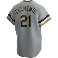 Pittsburgh Pirates Roberto Clemente Nike Gray Road Cooperstown Collection Player Jersey